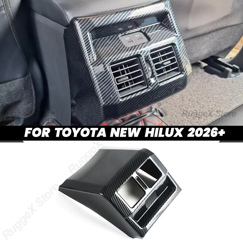 

For Toyota HiLux 2026+ Rear Air Vent Protective Frame Cover Interior Decoration Anti-Kick Protector Car Accessories LHD RHD