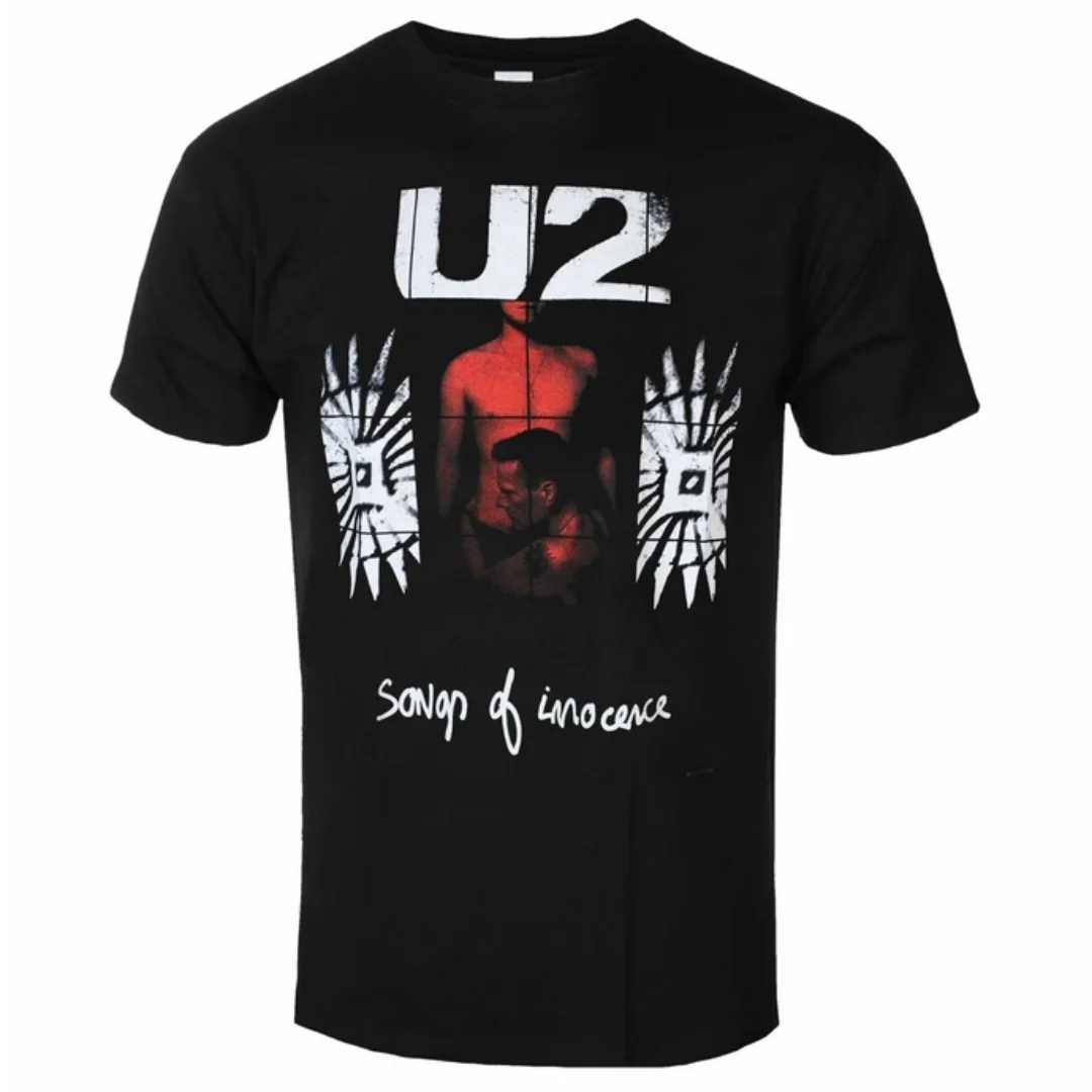 Camiseta com estampa inspirada em U2 Songs Of Innocence, camiseta de algodão respirável para uso diário