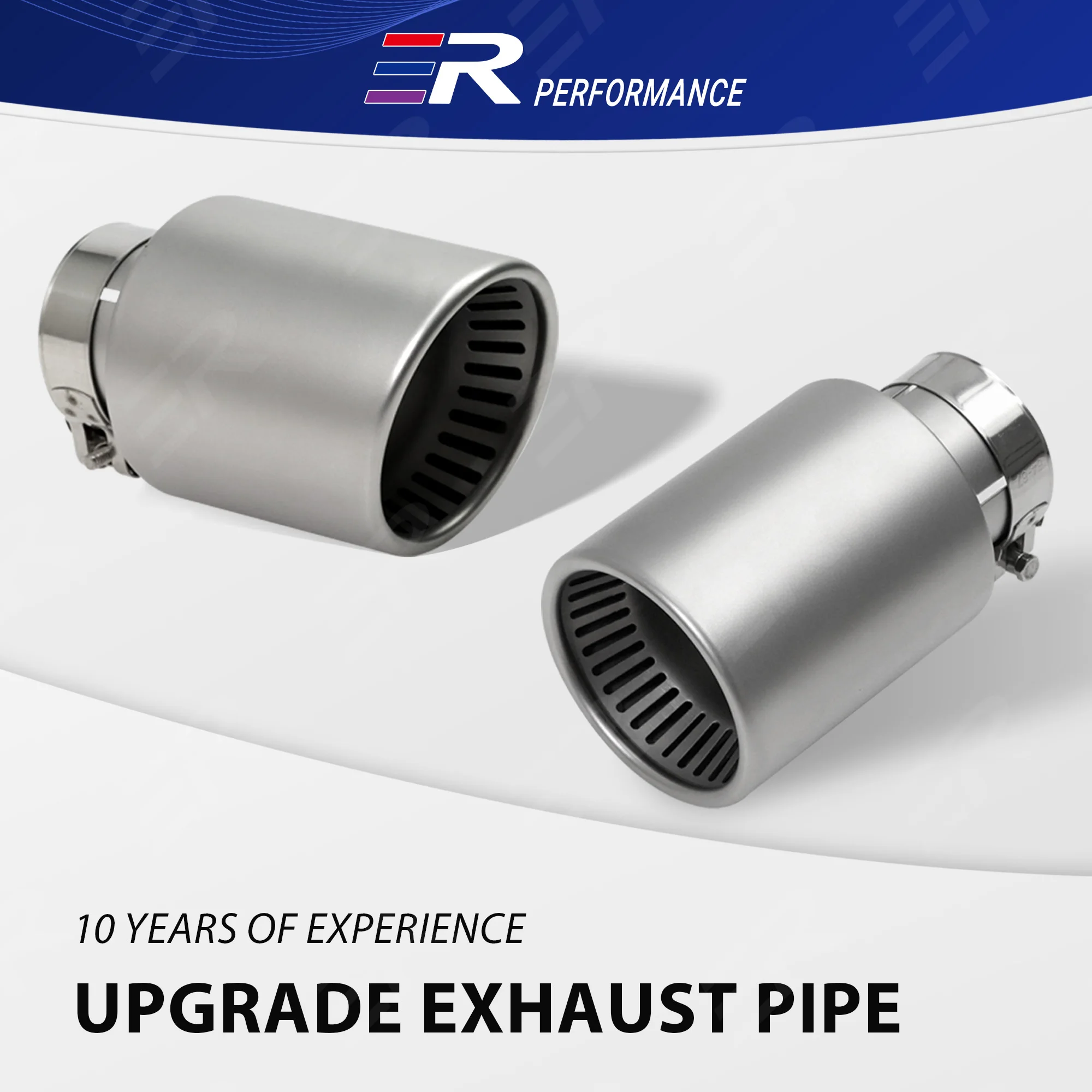 1Piece ER Upgrade matte Stainless Exhaust Tip car accessories Muffler pipe Modify for universal automotive Nozzle decoration