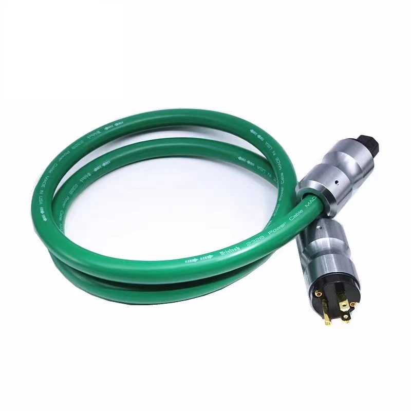 

High Quality 2328 Copper Silver Mixed HIFI Power Cable US / EU Power Leads AC Power Cord For HIFI CD AMP AUDIO System