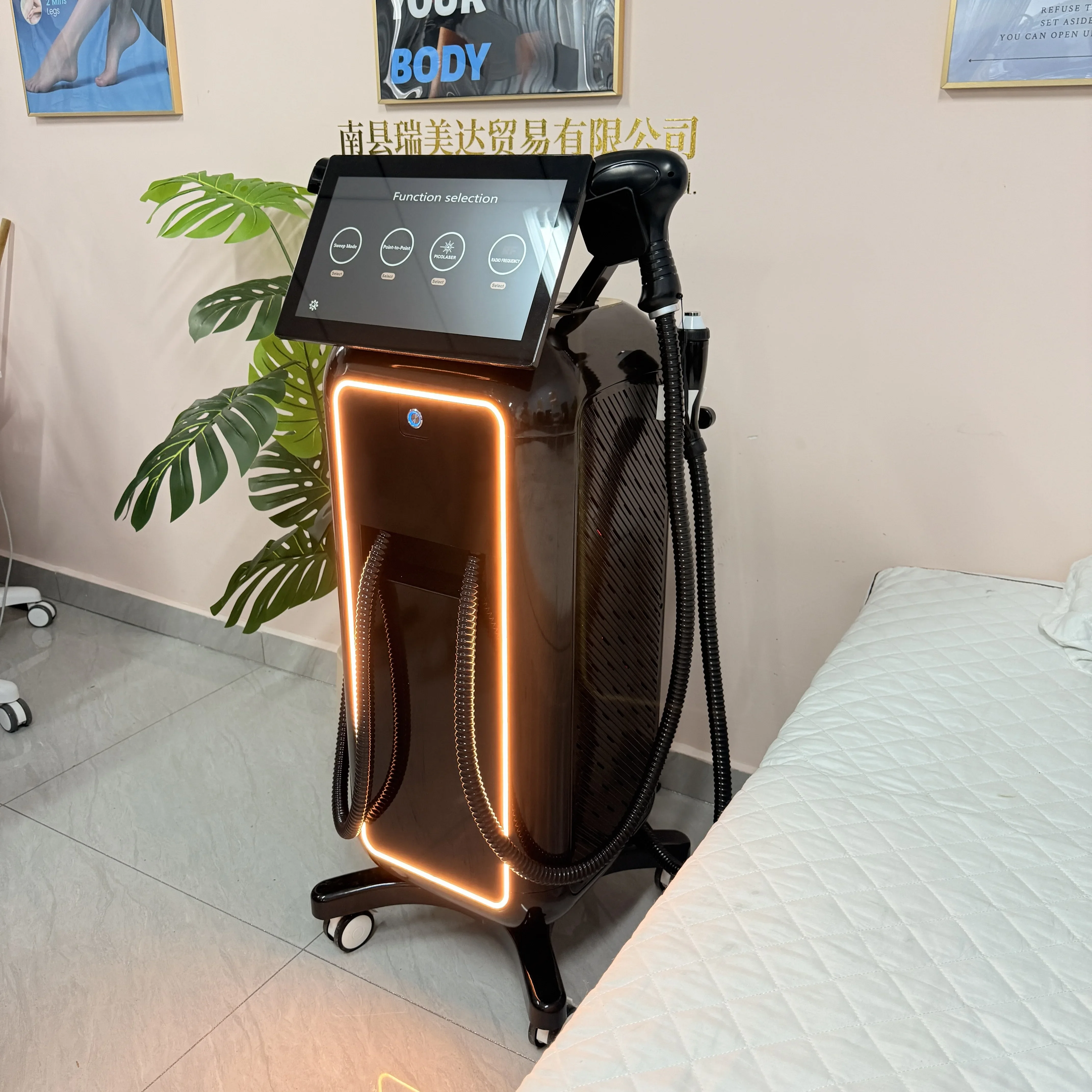 4IN1 5000W High Power Diode Hair Removal Machine 755/808/940/1064nm Painless Ice Titanium Beauty Body Hair Removal Device
