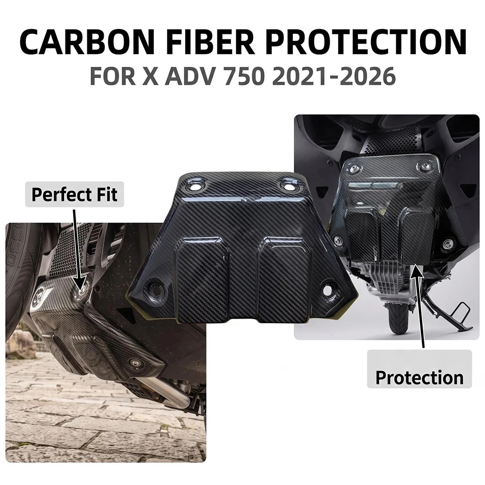 Motorcycle Carbon Fiber Chassis Grille Radiator Lower part Cover Protection For Honda X-ADV 750 X ADV 750 2021-2026