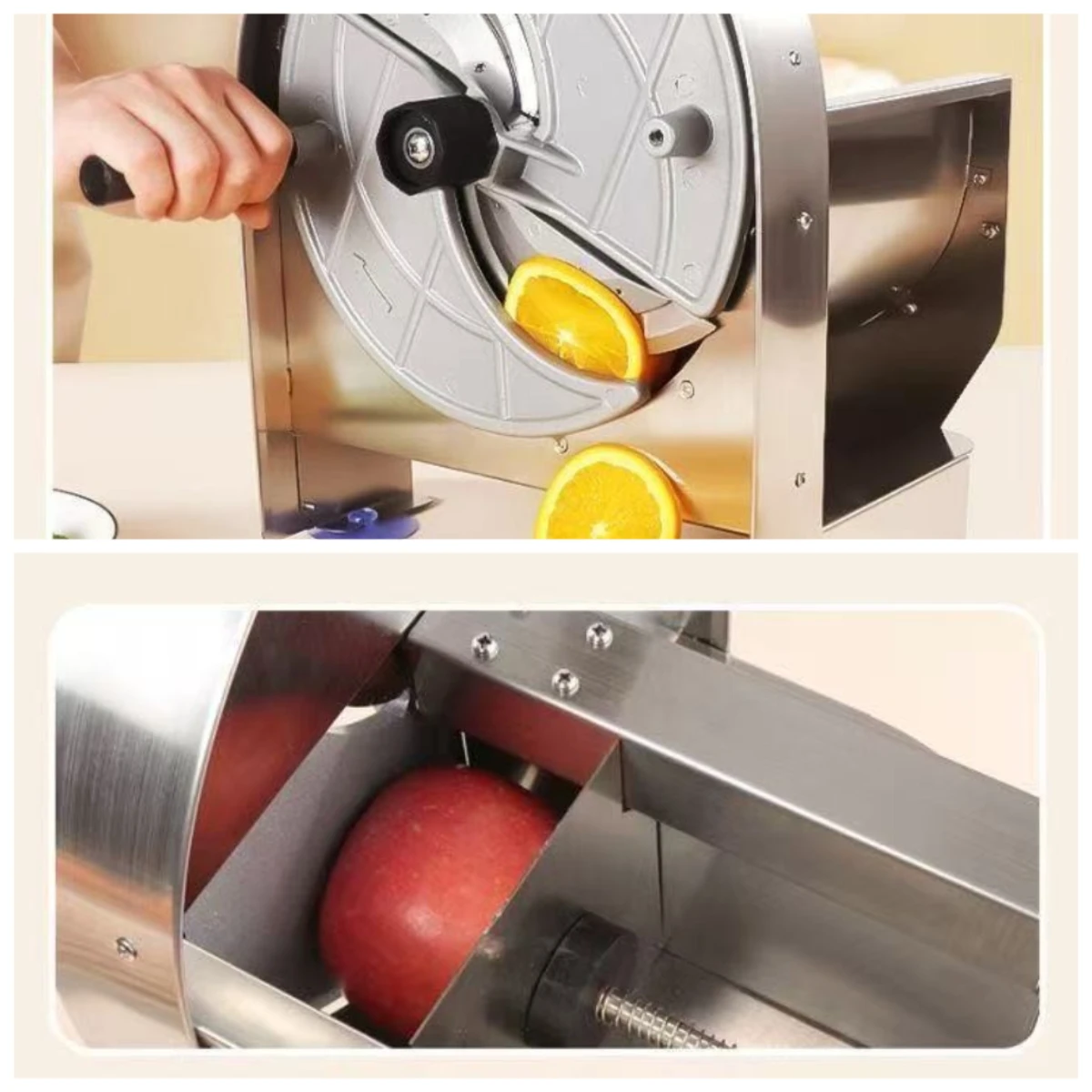 Stainless Steel Slicer Manual Multifunctional Commercial Fruit and Vegetable Slicer, Large Potato Slicer Vegetable Slicer