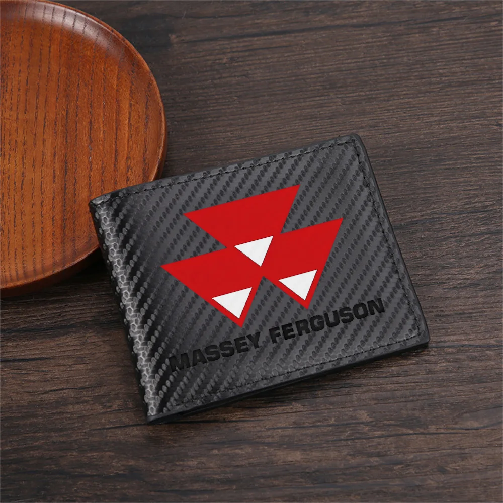 Red triangles white logo,text bottom Men's Wallets Simple Business Modern Stylish Printing Design Gifts For Father Boyfriend Chr