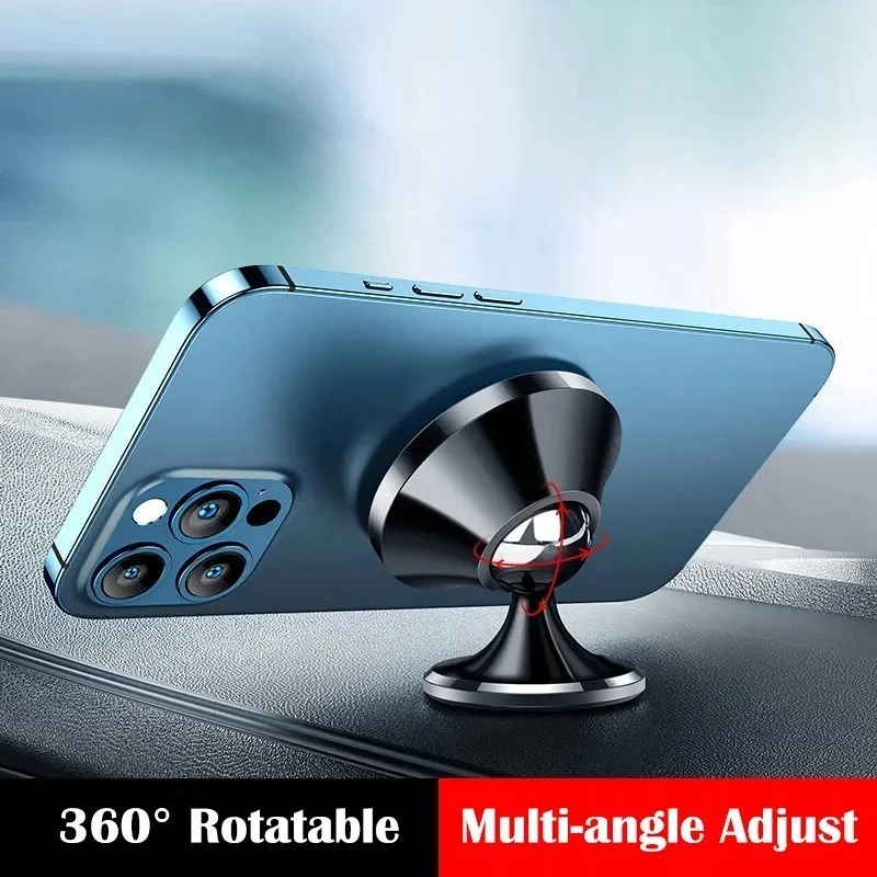 Mini Magnetic Car Phone Holder Ultra Strong Magnet Phone Holder Tray Magnetic Bracket for IPhone 13 12 11 Xiaomi Huawei Samsung