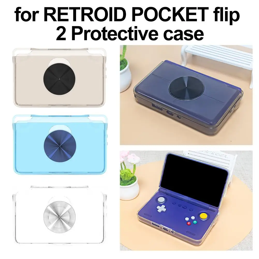 

TPU Protective Case for RETROID POCKET Flip 2, Soft Shockproof Cover for Handheld Game Console, Anti-Scratch Grip