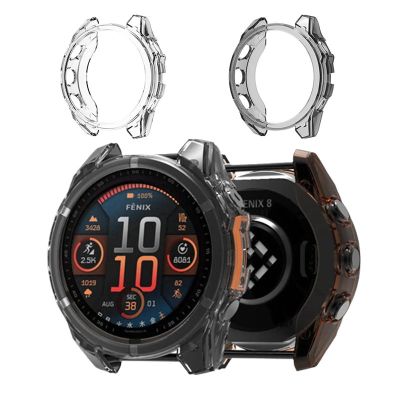 Умные часы, совместимые с Garmin Fenix 8 13/47/51 мм, силиконовые противоударные часы, защитный чехол для Garmin Fēnix8