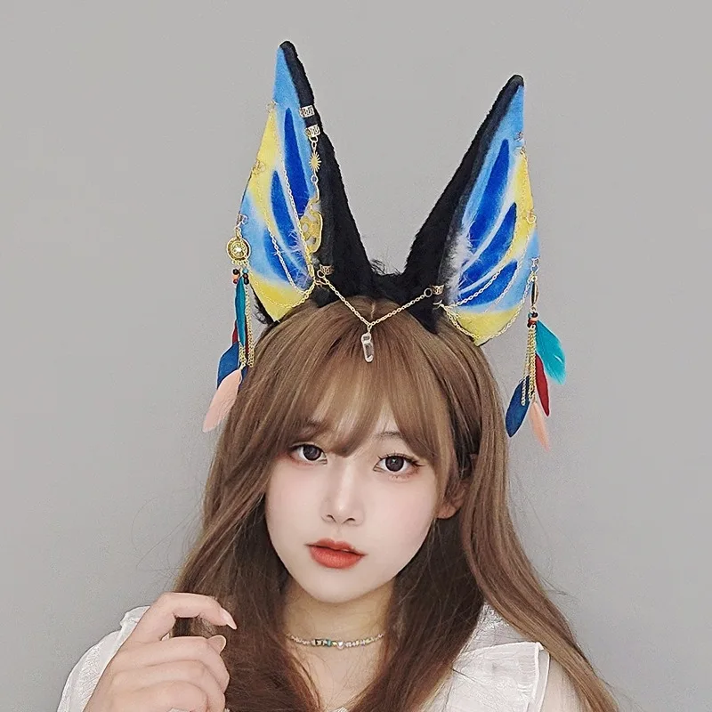 Nouveau bandeau d'oreille de chien d'animal fait à la main bandeau d'anime mascarade Costume de fête casque adolescentes fille Cosplay habiller cerceau de cheveux