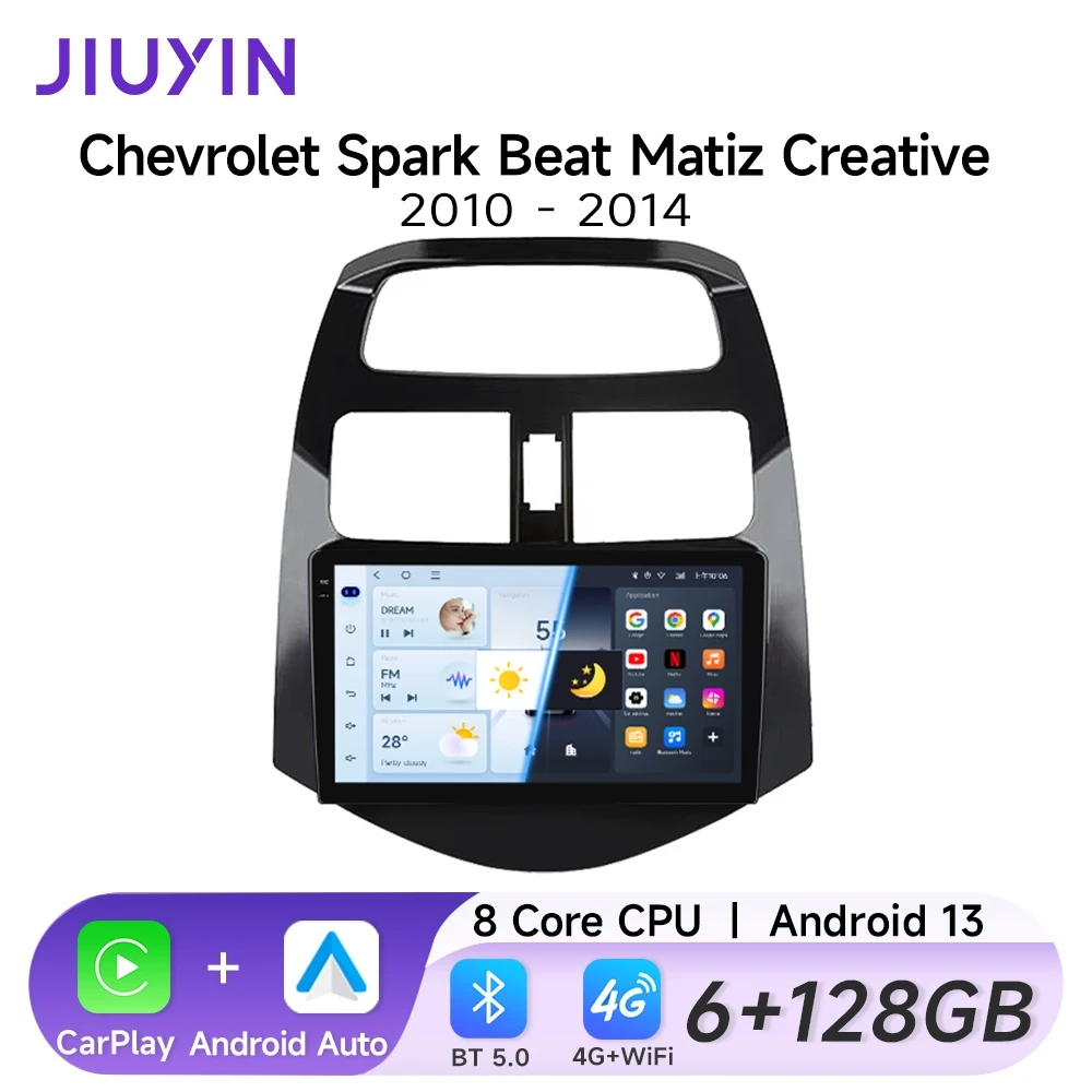 

JIUYIN Android 13 Car Radio For Chevrolet Spark Beat Matiz Creative 2010/2011 - 2014 Navigation Multimedia Video Player 2 Din