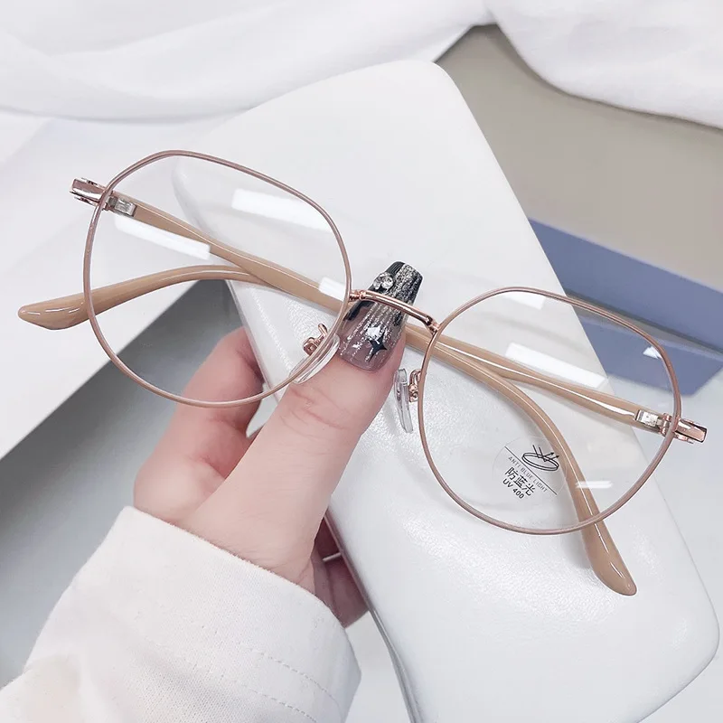 

Retro Round Frame Progressive Multi-Focus Anti Blue Light Reading Glasses High-definition Dual-use Far Near Presbyopia Eyewear