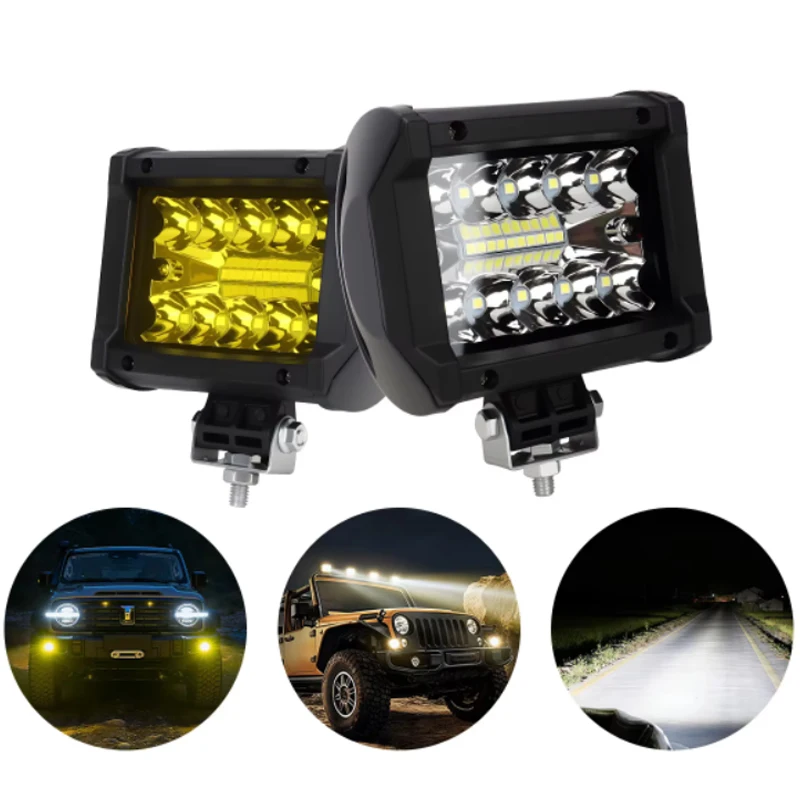 1PCS 12v Offroad Spot Flood Combo Work Light LED Light Bar Superbright 6000K for Car SUV 4x4 Boat ATV Barra LED Headlights