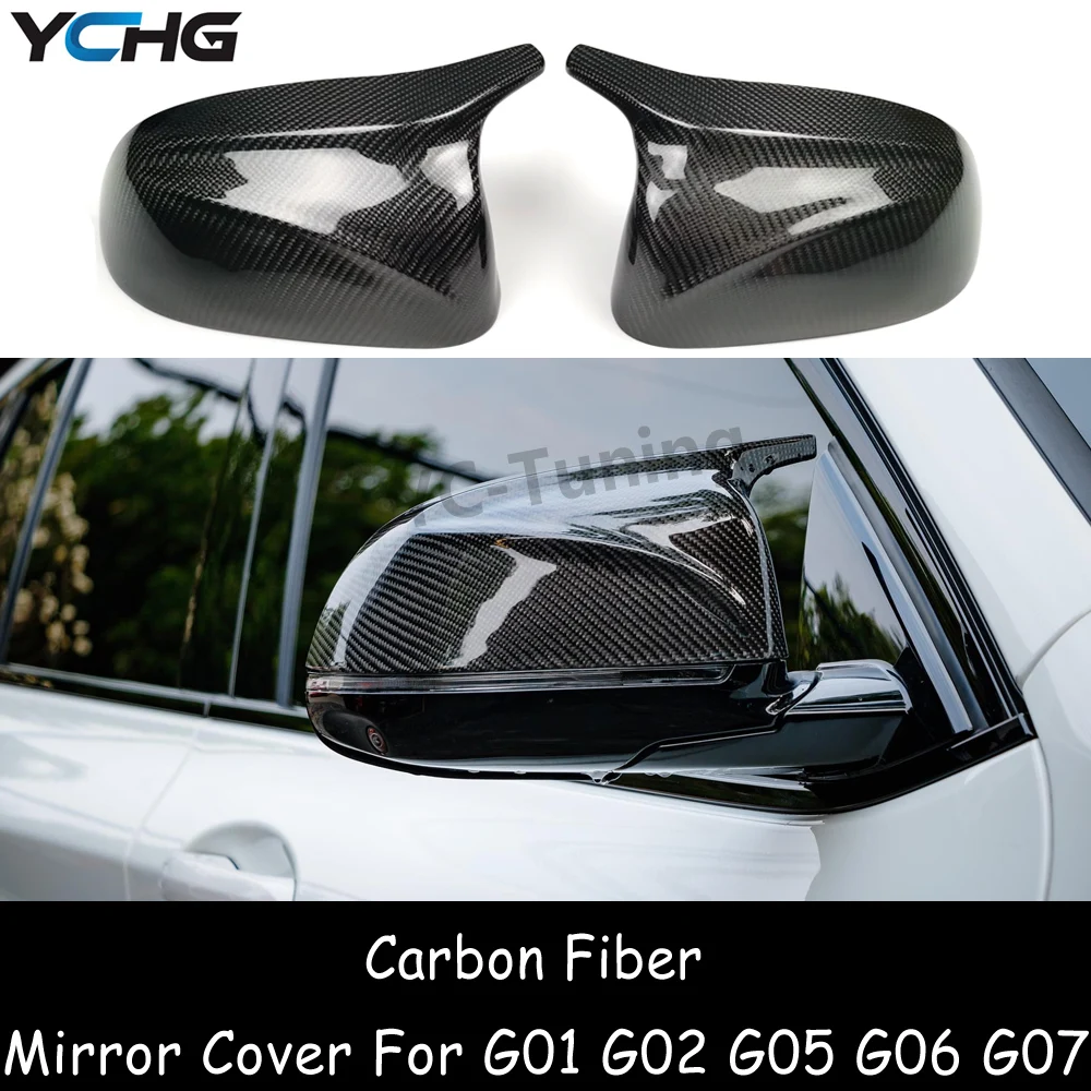 

G01 G02 G03 G04 G05 G06 G07 Carbon Fiber Side Rearview Mirror Covers For BMW G01 X3 G02 X4 G05 X5 G06 X6 G07 X7 Mirror Caps