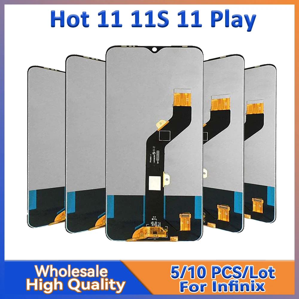 

5/10 шт./лот для Infinix Hot 11 11S 11 Play Экран ЖК-дисплей с сенсорной сборкой Hot 11 2020 X662 X662B X688 X6812