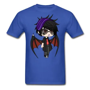 Cute Chibi Style Kawaii Anime Vampire Boy Red Wings T-Shirt Size  For Men Clothing Women Tees High Quality 100%Cotton