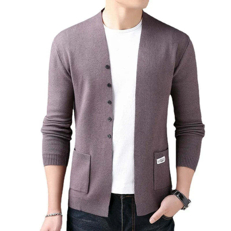 Men's Sweater Male Jacket Solid Sweaters Knitwear High Quality Autumn Overcoat Casual Coat Men Brand Clothing Plus Size 3XL