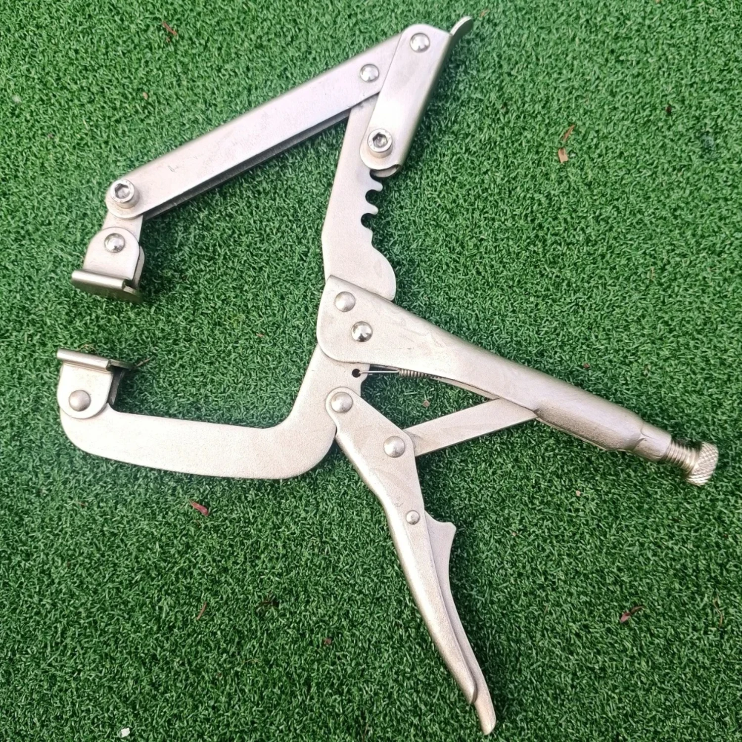 Adjustable 4-Point Locking C Clamp Pliers for Woodworking/Welding - Vise Grip Hand Tools (10 Inch Wide Capacity)