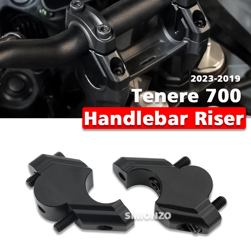 Handlebar Risers TENERE 700 Handlebar Riser Bar Mount T 700 T7 Handlebar Riser Lifting Clamp Move Back Clamp 2019-2023