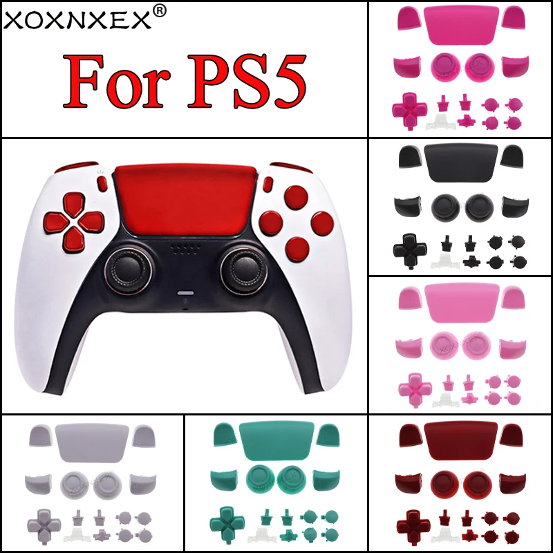 Juego completo de Thumb Stick, botones ABXY para Sony PS5, tapa de Joystick, tecla de dirección Dpad, L1, R1, L2, R2