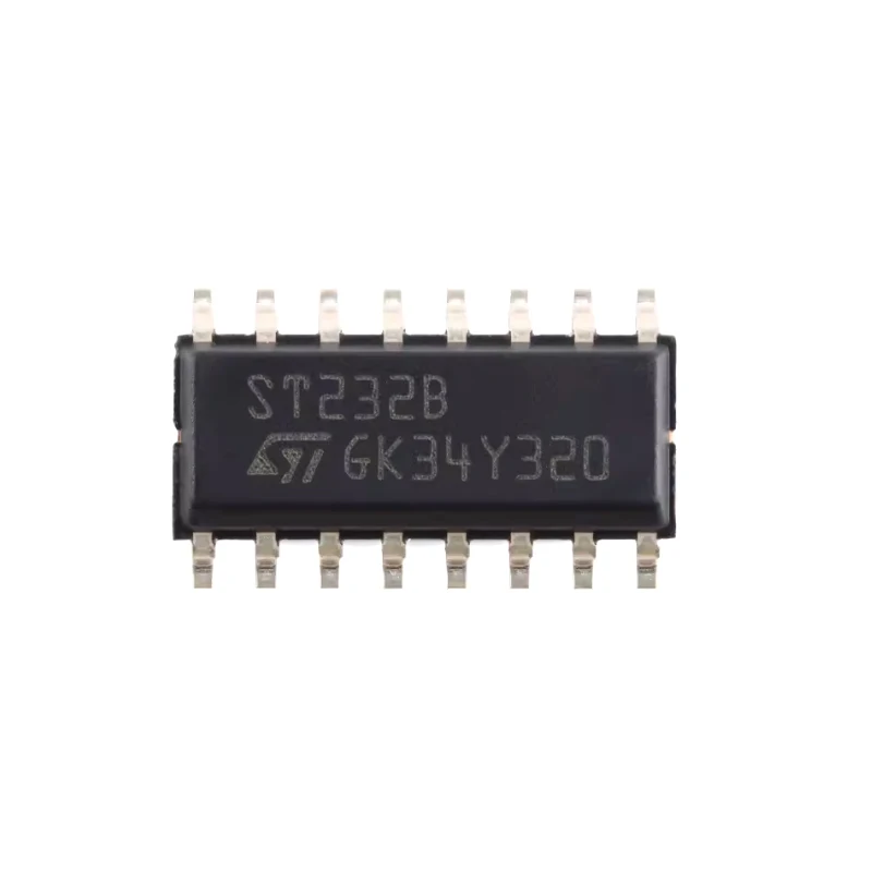 10Pcs/Lot  New Original  ST232BDR   ST232CDR  ST232  2/2 Transceiver Full RS232 16-SOIC