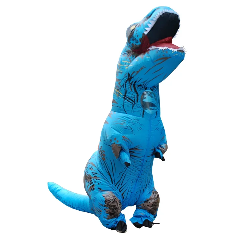 Adults Kids Inflatable Dinosaur Costume Carnival Party Halloween Outdoor Activities Role Playing T-Rex Inflatable Suit Gift