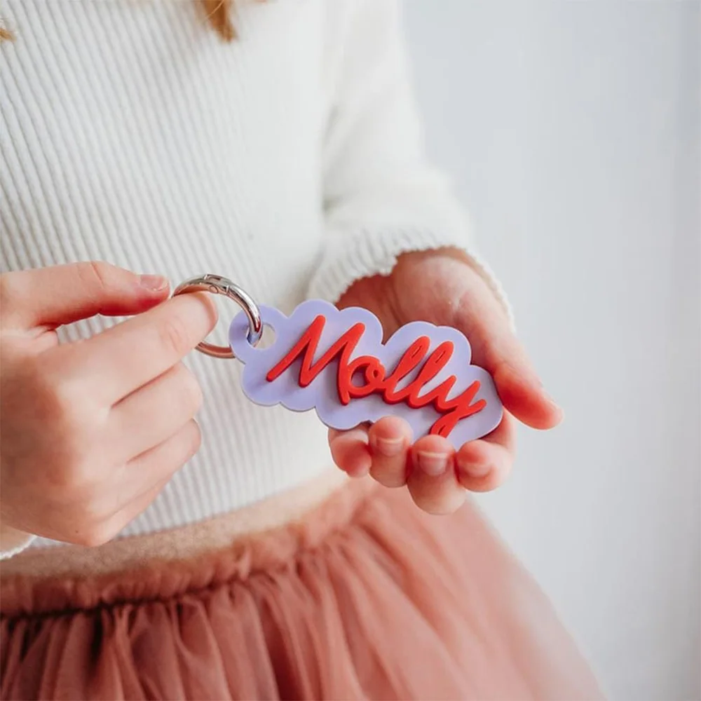 Custom Keychain - 1PC Personalized Name Laser Engraved DIY Accessory for Daily Use, Teens & Thoughtful Gifts
