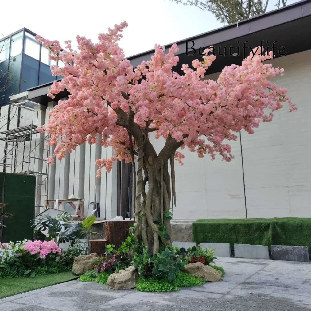 decoration  flower  wedding new year wish tree  Large simulated cherry blossom tree fiberglass fake tree interior