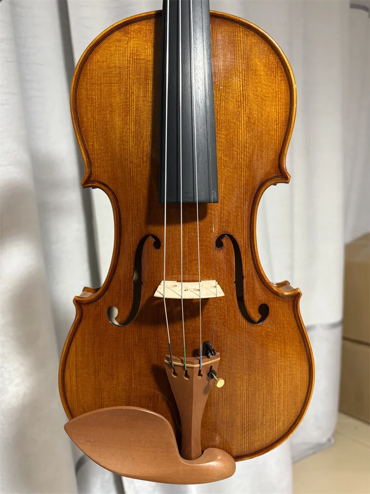 Highly Flamed Solid European Wood 4/4 Violin Cкрипка  كمان 바이올린 Hand Made Musical Instrument Keman Free violin case&Bow 1220-02