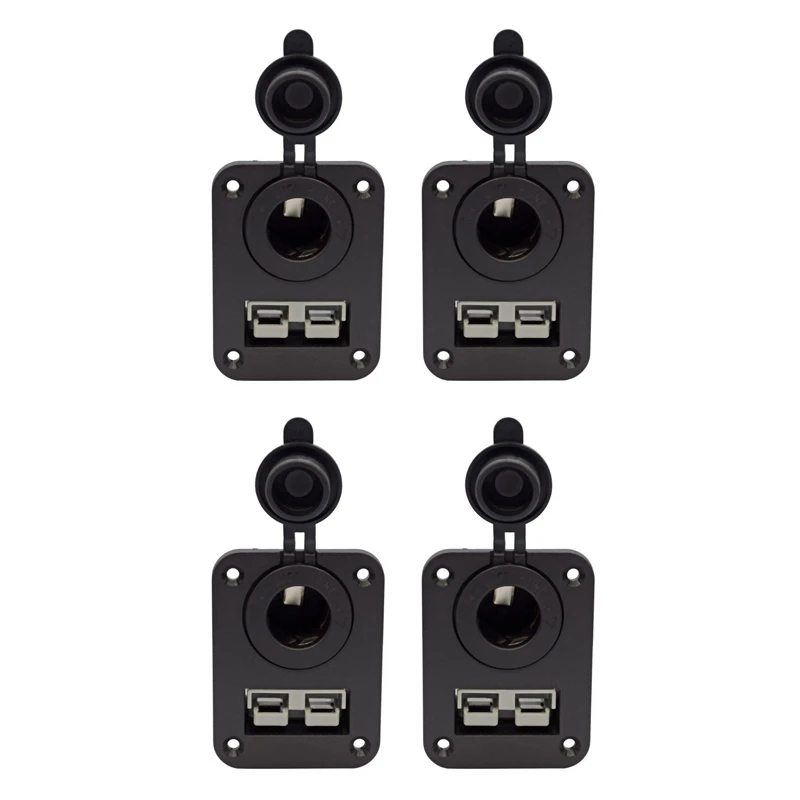 4X Anderson Plug C-Igarette Lighter Socket Charger Flush Mount Recessed Plate For Caravan Camper Boat Truck