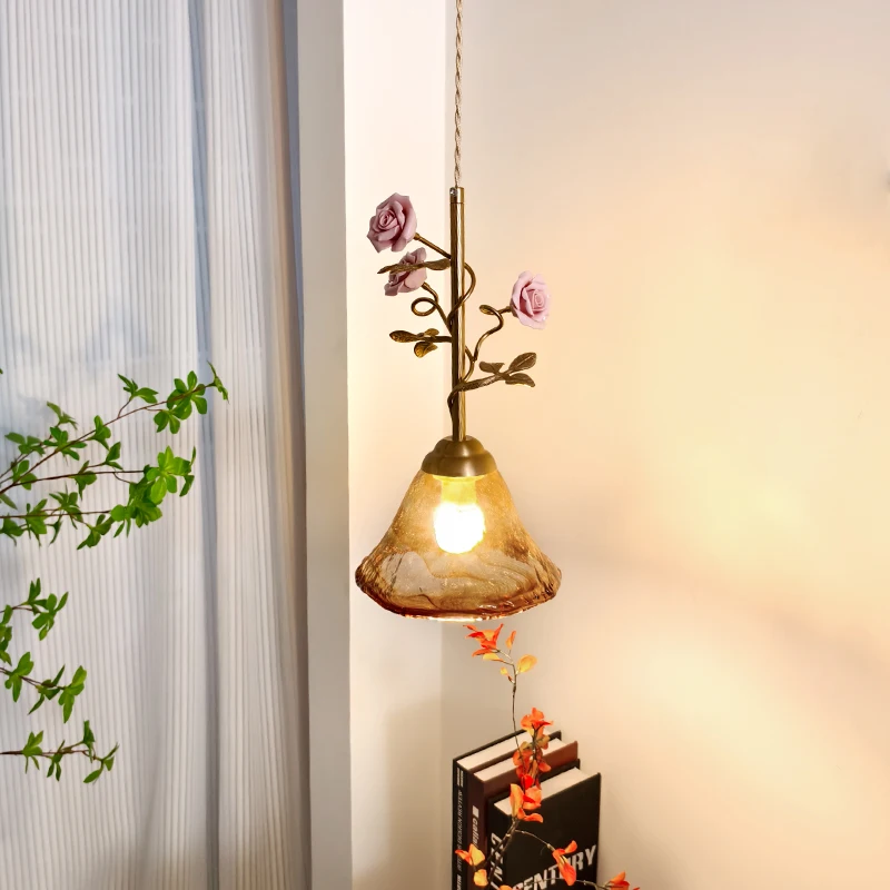 French Style Rural Home Decoration Entering The Living Room Corridor Bedside Chandelier Study Rose Creative Lighting Decoration