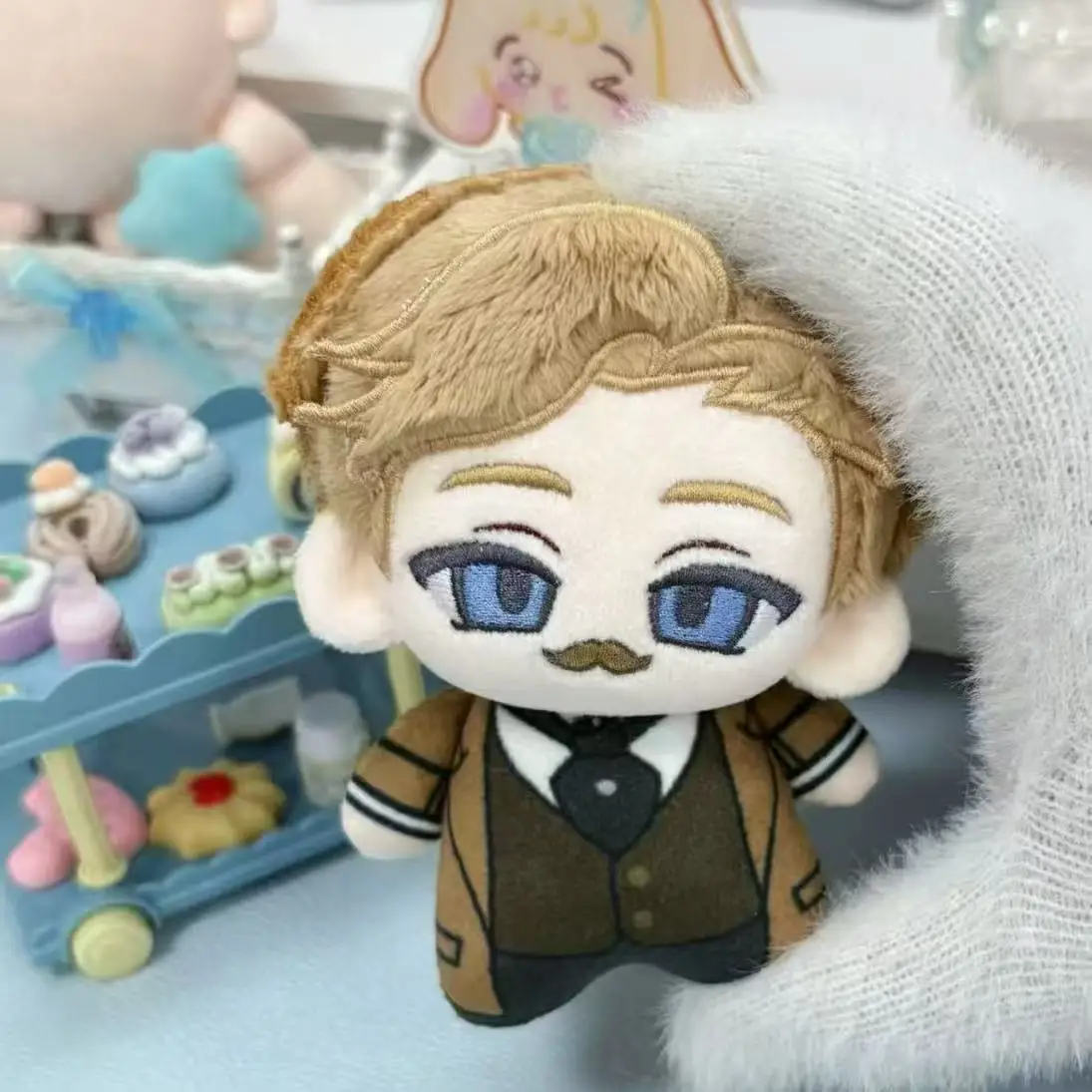 NEW Customized 10cm Sherlock Mini Plush Doll Kawaii Stuffed Toy Anime Figure Cosplay Plushie Keychain Pendant Collection Gift