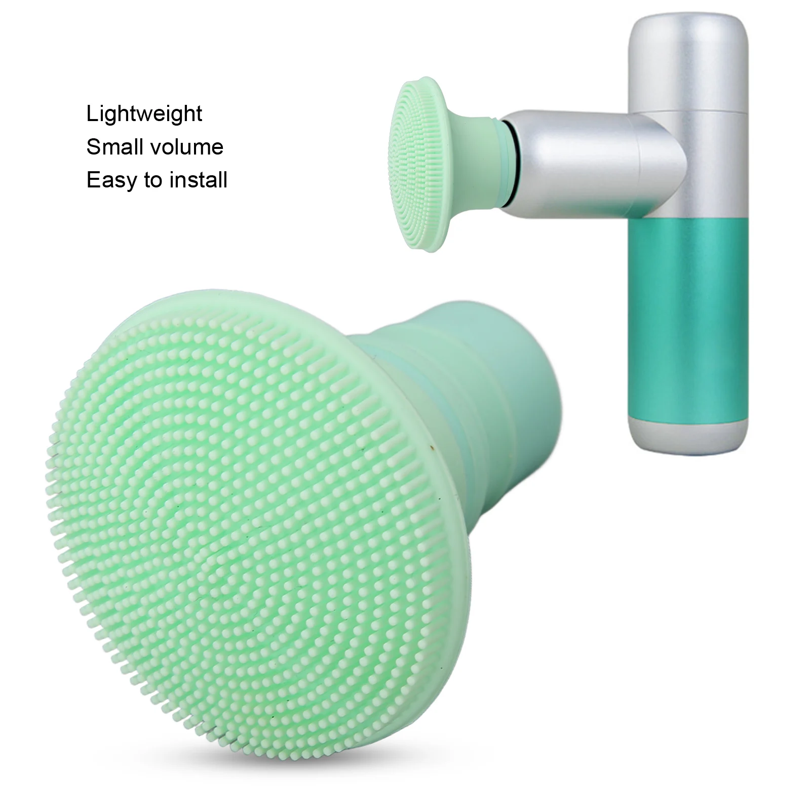 Brush Fascia Massager Head Silicone Replacement Muscle Massager Head for Reducing Soreness 18‑19mm