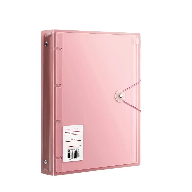 Durable Waterproof Zipper Binder, Plastic Material, Secure Lock Closure, Essential Documents Organizer