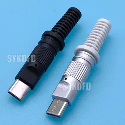 10Sets Type-C Male 5Pin For Mobile Phone Fast Charging 3A C TO C With CC Solder Pad Repair DIY Charging Data Cable Plug