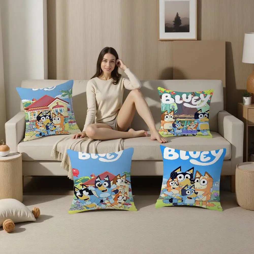 Funda de cojín con dibujos de B-Blueys, funda de almohada para sofá, decoración del hogar