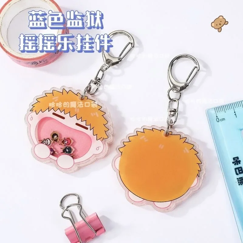 Seispiro Nagi Chigiri Hyoma Shake Anime portachiavi donna Blue Lock versione Q portachiavi in acrilico Kawaii Bag Pendent Decor Collection