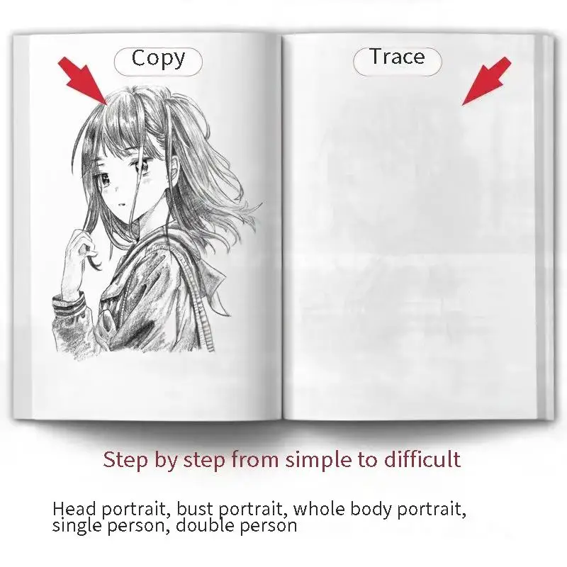 art line sketchbook for drawing Zero foundation self-learning comics drawing book adult copy Comic color book painting book girl