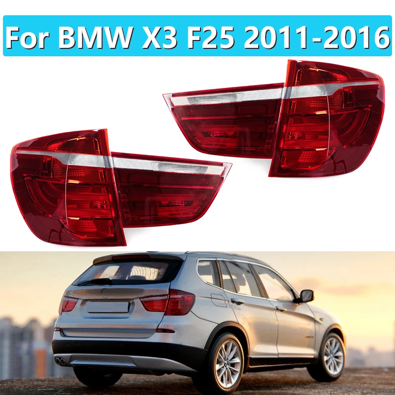 Задний фонарь для BMW X3 F25 2011-2016, внешний боковой стоп-сигнал, стоп-сигнал, запчасти для автомобилей, противотуманная фара заднего поворота