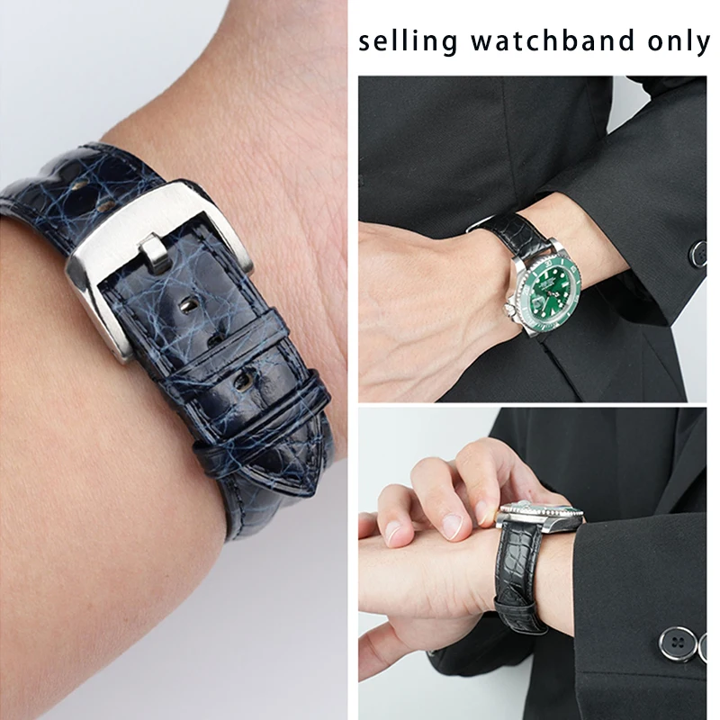 

Ремешок для часов Blancpain Fifty Search Blancpain Fifty Search 50, пошук 5000 5015 5066 5200 5054, крокодил для бизнеса и отдыха