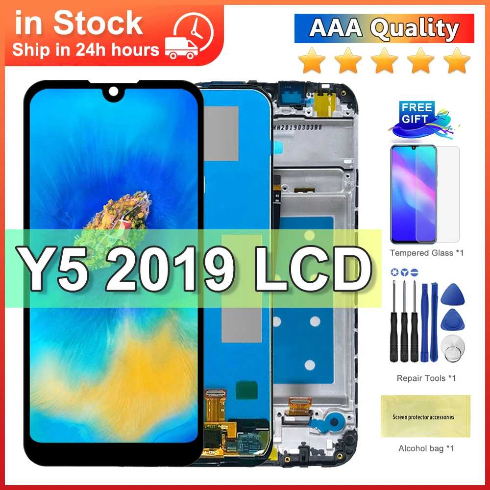 100% протестирован для Huawei Y5 2019 LCD AMN-LX9 AMN-LX1 AMN-LX2 AMN-LX3 дисплей сенсорный экран дигитайзер в сборе с рамкой