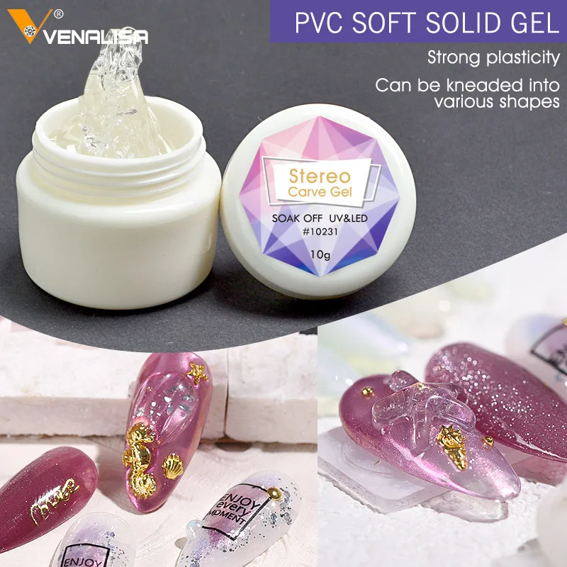 Venalisa Stereo Schnitzen Gel 5D Modellierung Skulptur Transparente Farbe PVC Gel Weichen Ring Design Tränken Weg Vom UV LED Nagel Maniküre – Detail 8