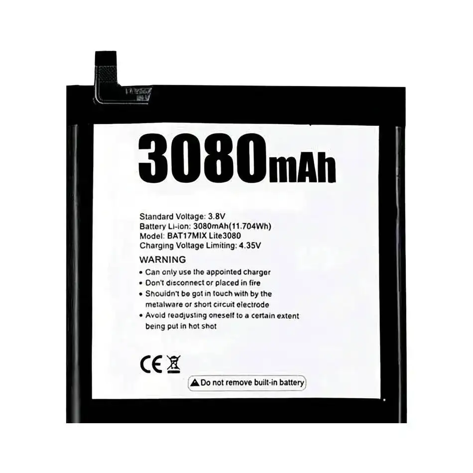 

Надежная замена аккумулятора для мобильного телефона Doogee Mix Lite MT6737 3080 мАч