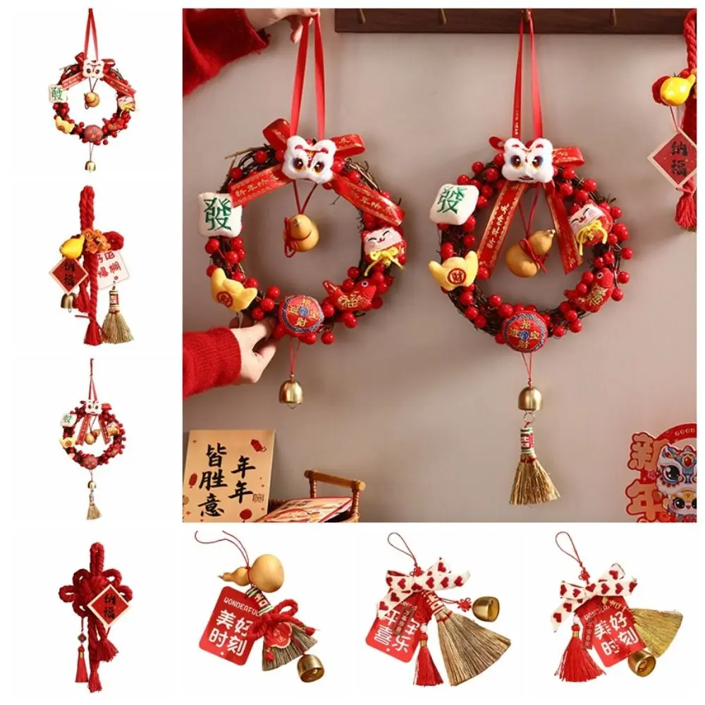 

Chinese Style New Year Hanging Pendants Traditional DIY Spring Festival Ornament Red New Year Decor Spring Festival Wreath