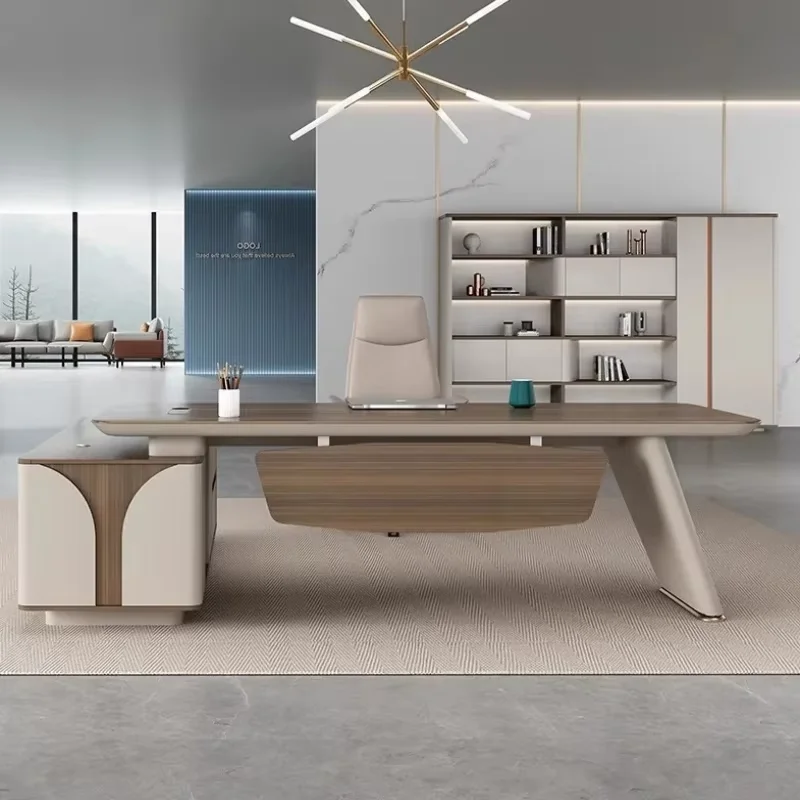 L Shape Conference Office Desk Chair Executive Light Luxury Unique Computer Desks Stand Up Long Escritorio Office Furniture