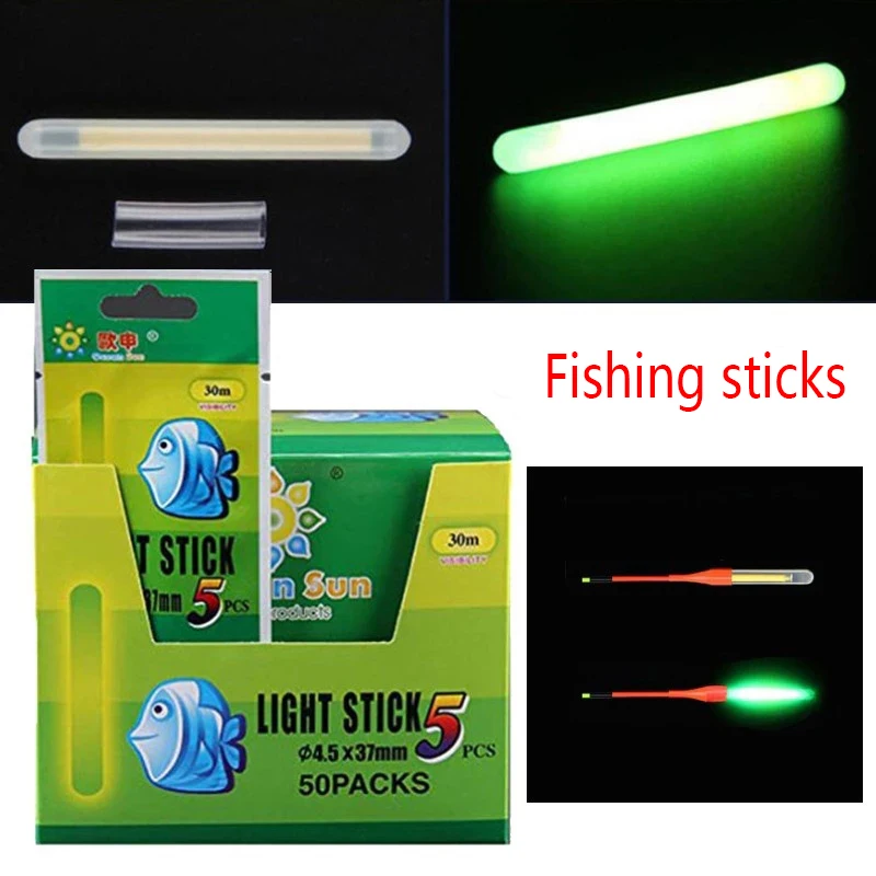 10/20/30pcs Fishing Float Light Stick Fireflies Fluorescent Lightstick Night Float Rod Light Dark Glow Stick Fishing Tackle Tool