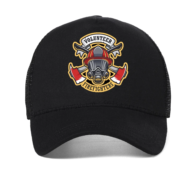 Firefighter Volunteer Baseball Cap Mans Fire Rescue Cool Fashion Summer Cool Mesh Breathable Trucker hat