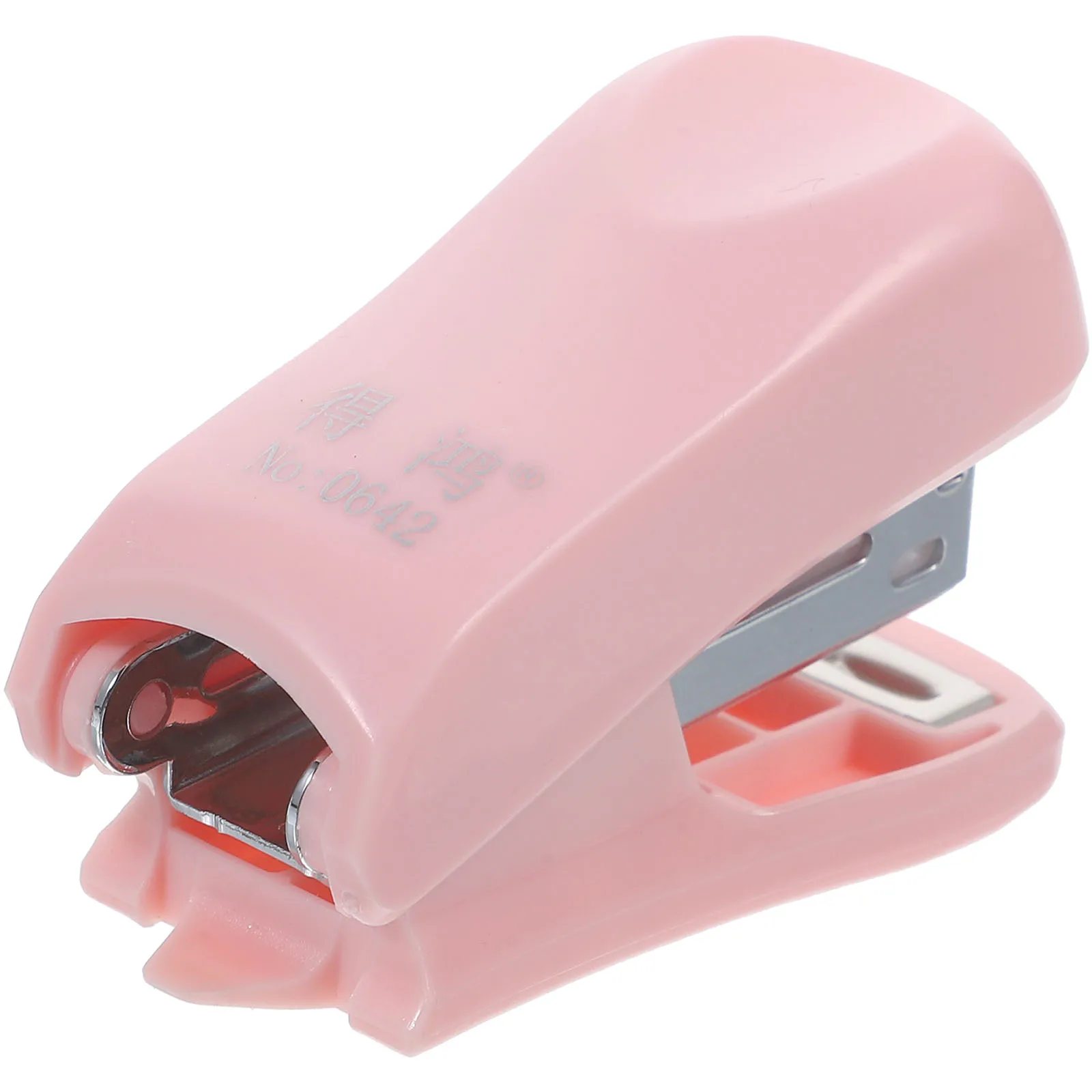 

Mini Stapler Desk Supplies Plastic Desktop Large Capacity Cute Pink Small Size Easy to Carry Office Gadgets Staples Bulk Hand