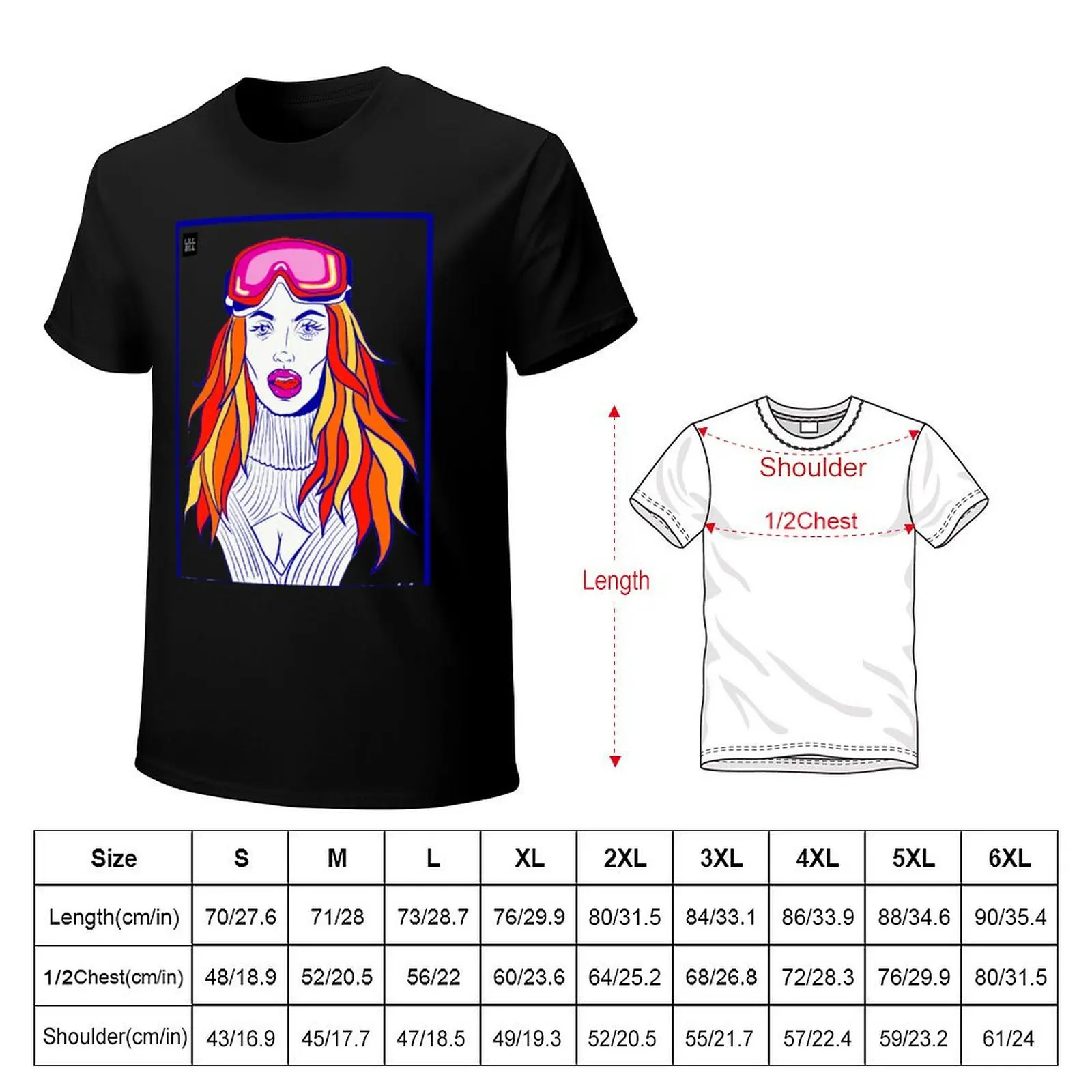 MRS SKI APPEAL T-Shirt Plus Size Loose Short Sleeve Top