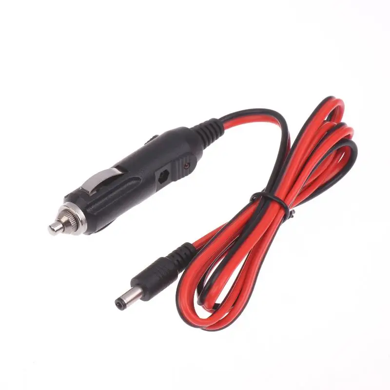 1Pcs Car Charger Power Cable 1.2 Meters DC5525 Universal 12V 5A Male Cigarette Plug Cable Connection Line With LED Light
