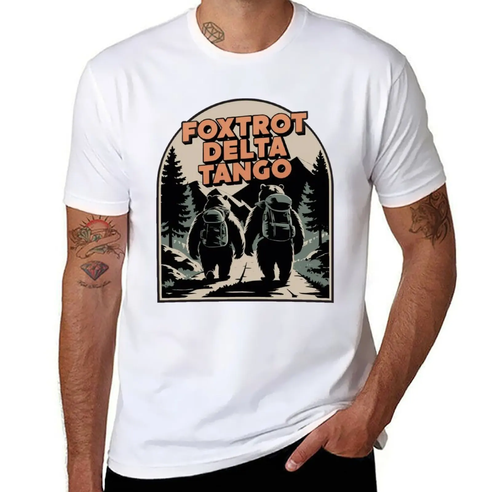 

Foxtrot Delta Tango Vintage 90s T-Shirt funny t shirts cotton t shirt men 100% cotton luxury brand T-Shirt