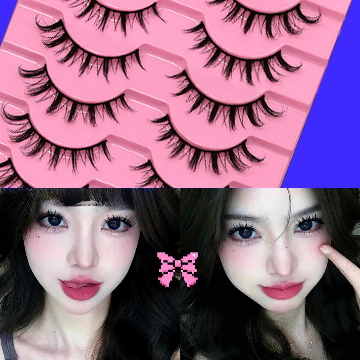 Cosplay ou usage quotidien cils longs réutilisables ailés 3D cils de vison longue durée pas de colle nécessaire faux cils